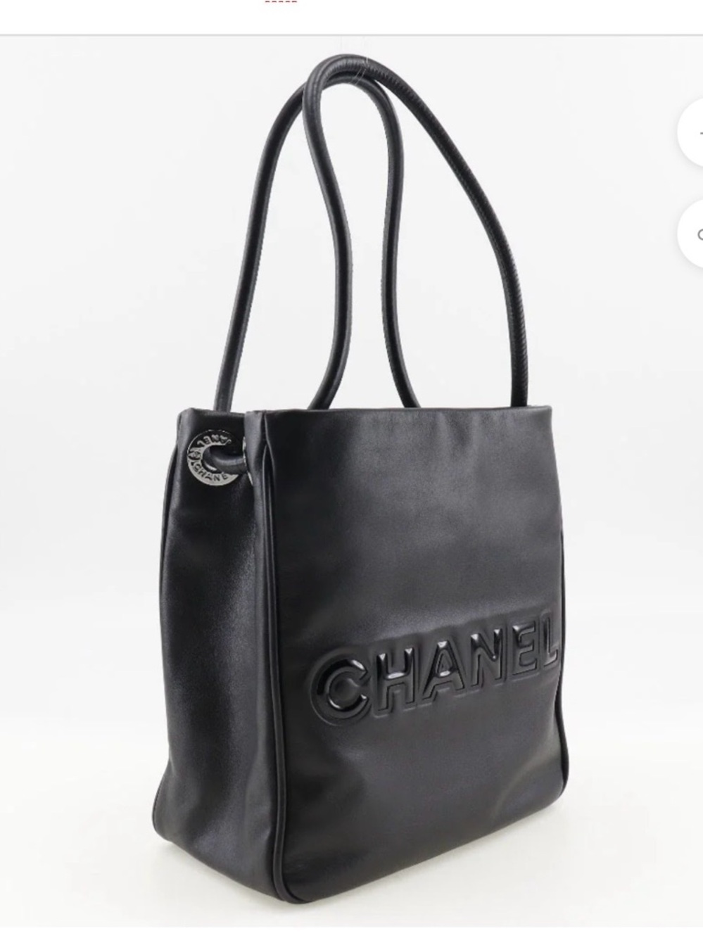Elegant Black Leather Tote Bag